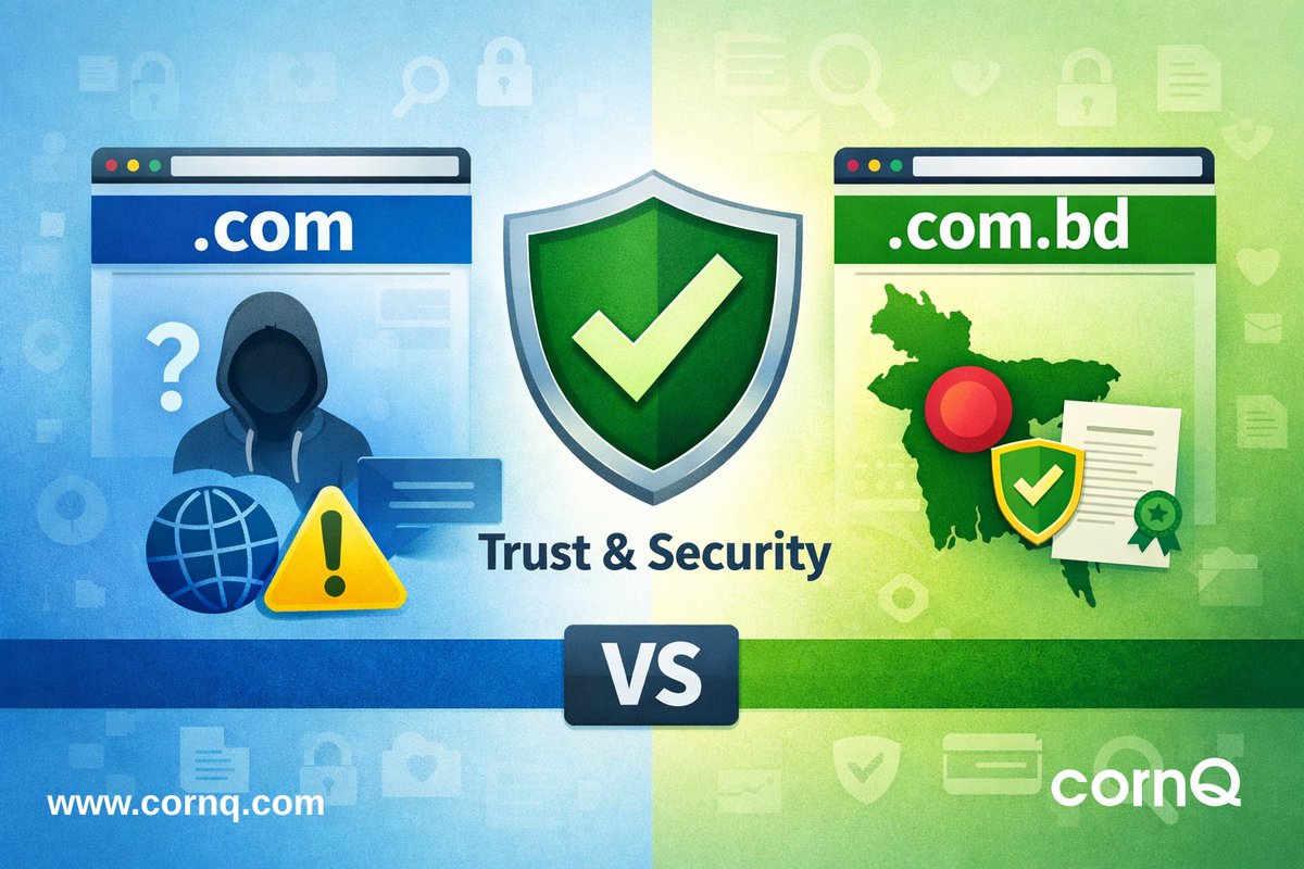 mycornQ's tweet photo. Why .com.bd Domains Are More Trusted Than .com in Bangladesh?

Read more from here: https://t.co/RhP3H0phJ5

#dotbd #BTCL #dotbddomain #domainanme #website #cornq #trust #security https://t.co/nbRx5hz5zb