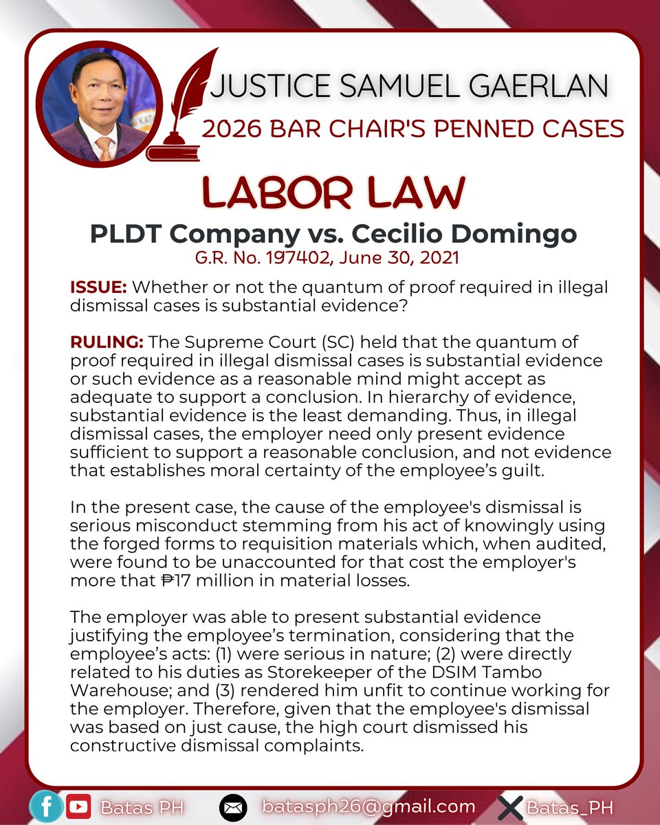 Batas_Ph's tweet photo. JUSTICE SAMUEL GAERLAN PENNED CASE!!⚖️👨‍⚖️ 

Philippine Long Distance Telephone Company vs Cecilio Domingo
G.R. No. 197402, June 30, 2021 

#StrivewithHopeandGrit #Bar2026 #AweSAMbar2026 #getthatbar2026
#SuccessAchievedthroughMerit #batasph https://t.co/3Cj6b4irK6