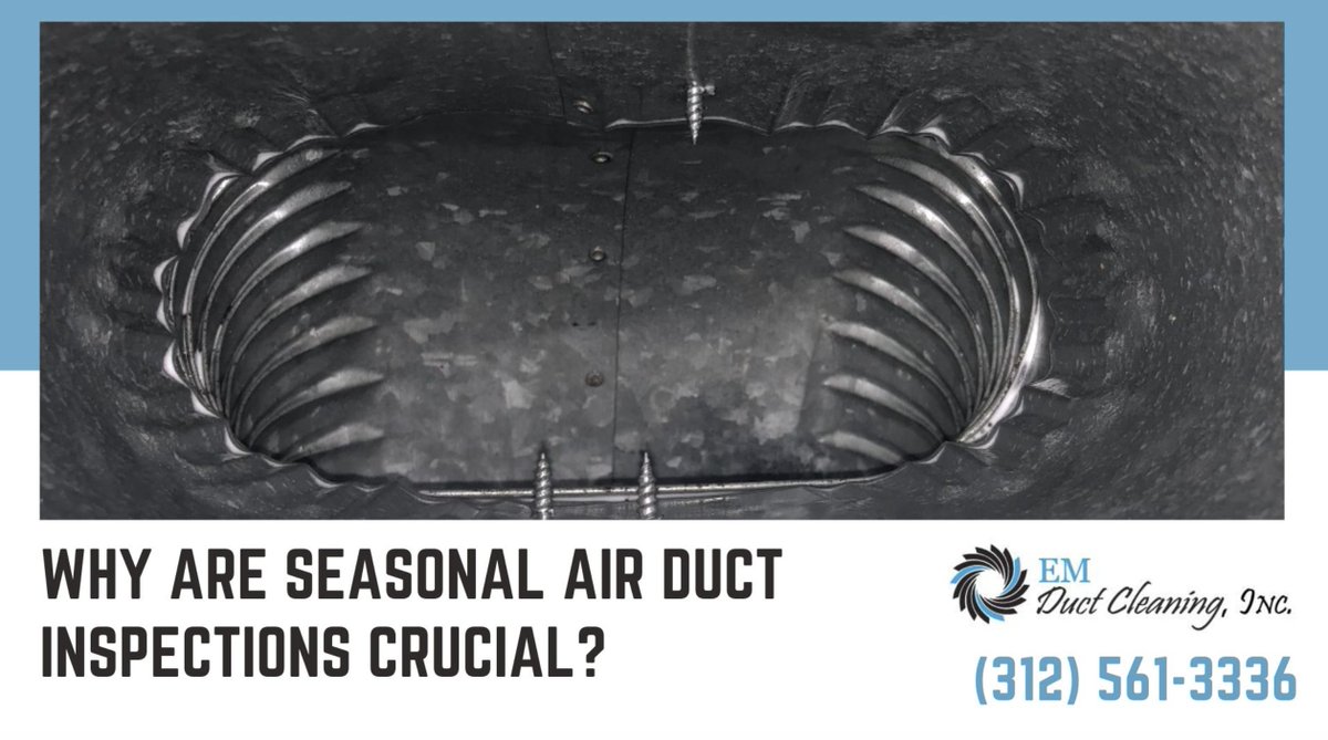 EmDuct's tweet image. Seasonal air duct inspections matter more than you think. In our latest blog, the expert team at Em Duct Cleaning explains why regular inspections are crucial for your home’s air quality and efficiency.
emductcleaning.com/blog/why-are-s… (312) 561-3336

#ChicagoAirDuctCleaning