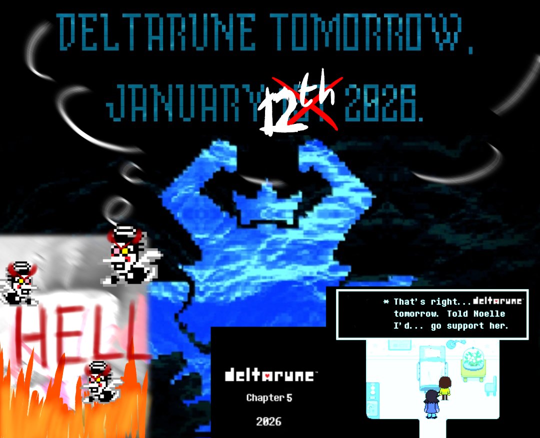 NotISCallie's tweet image. Deltarune to- wait where the fuck did he go