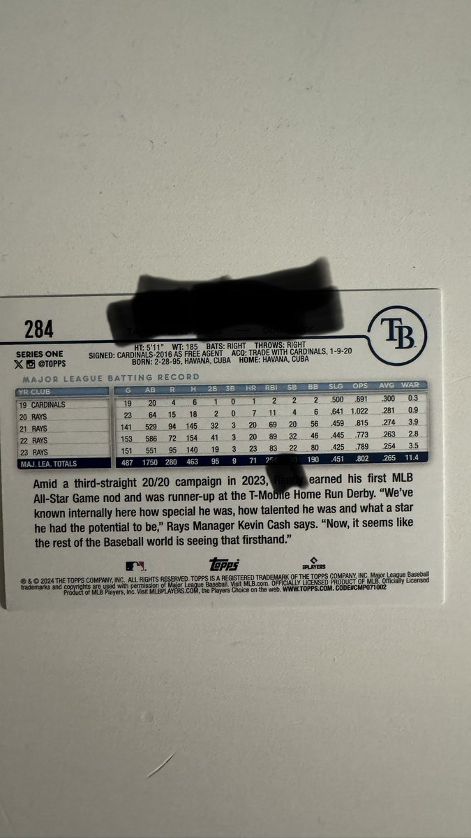 StatLineSleuth's tweet photo. Can you guess the former @Cardinals and @RaysBaseball player? https://t.co/BFS0JtpTp1