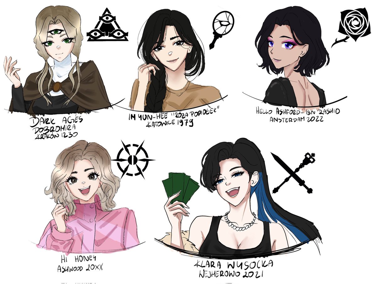 almost all my vampires from <a href="/worldofdarkness/">World of Darkness</a> campaigns
only hi honey is still active
bro i miss them af </3