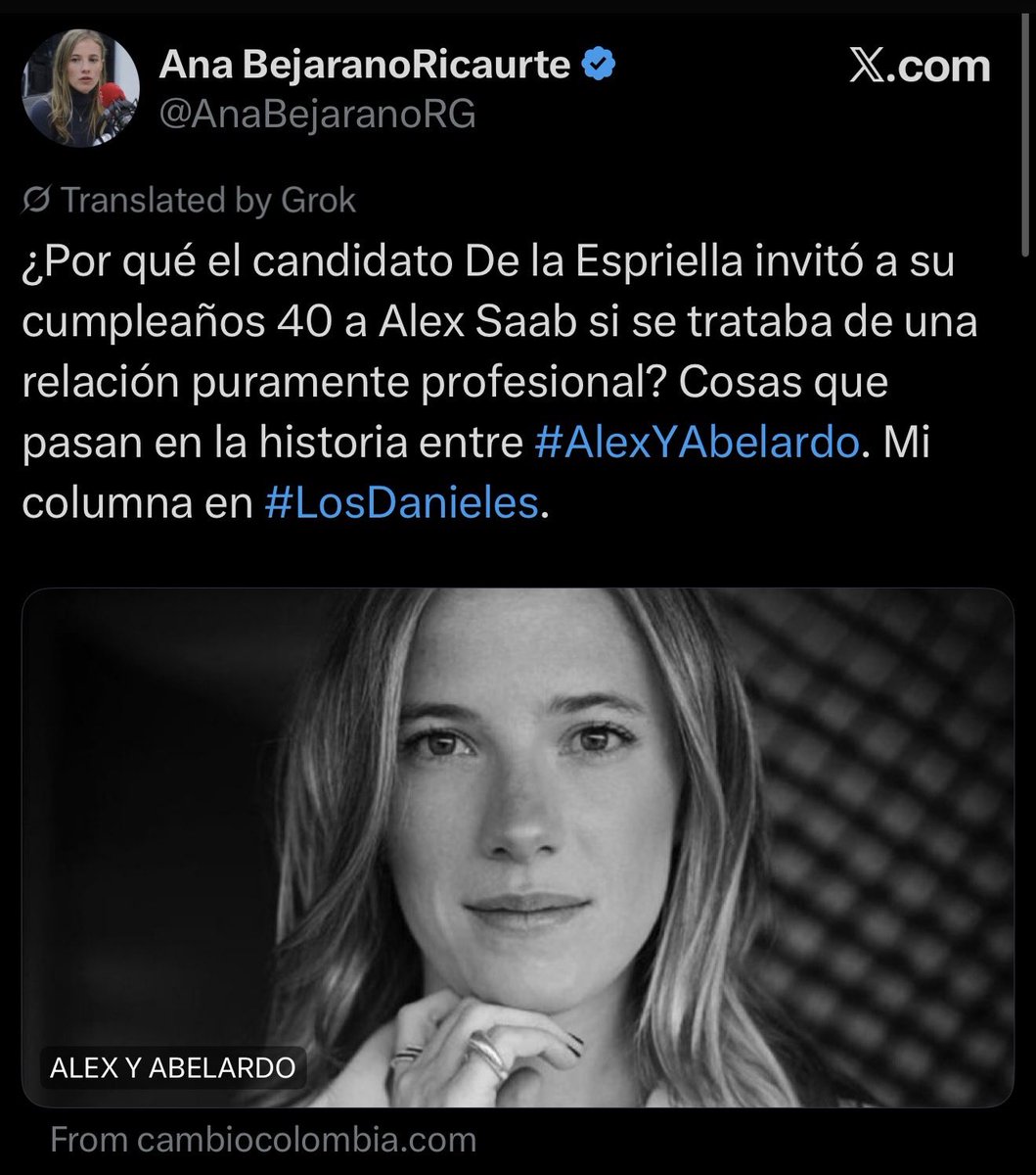 NicolasGomezMSN's tweet image. Tal palo, tal astilla. 

Lo que se hereda no se hurta @AnaBejaranoRG. 

Igual de malintencionada y mentirosa que el papá. Un artículo a medias, con imprecisiones y con toda la intención de dañar la honra de @ABDELAESPRIELLA.

¡Todo aprendido en casa! Los Bejarano…