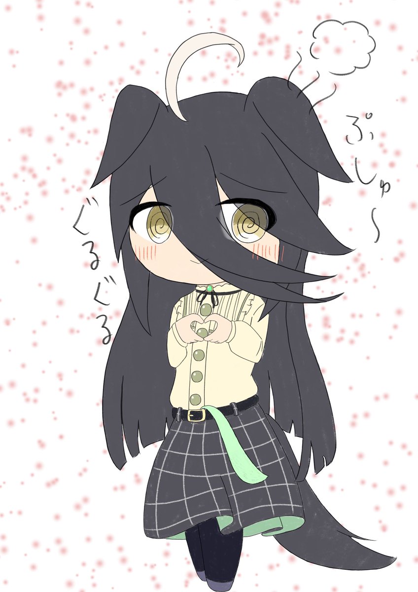 〈指ハートカフェ〉
リハビリにコミケで描いてたやつを清書
しばらくこんな感じになるかも

#ウマ娘
#デフォルメ
#マンハッタンカフェ