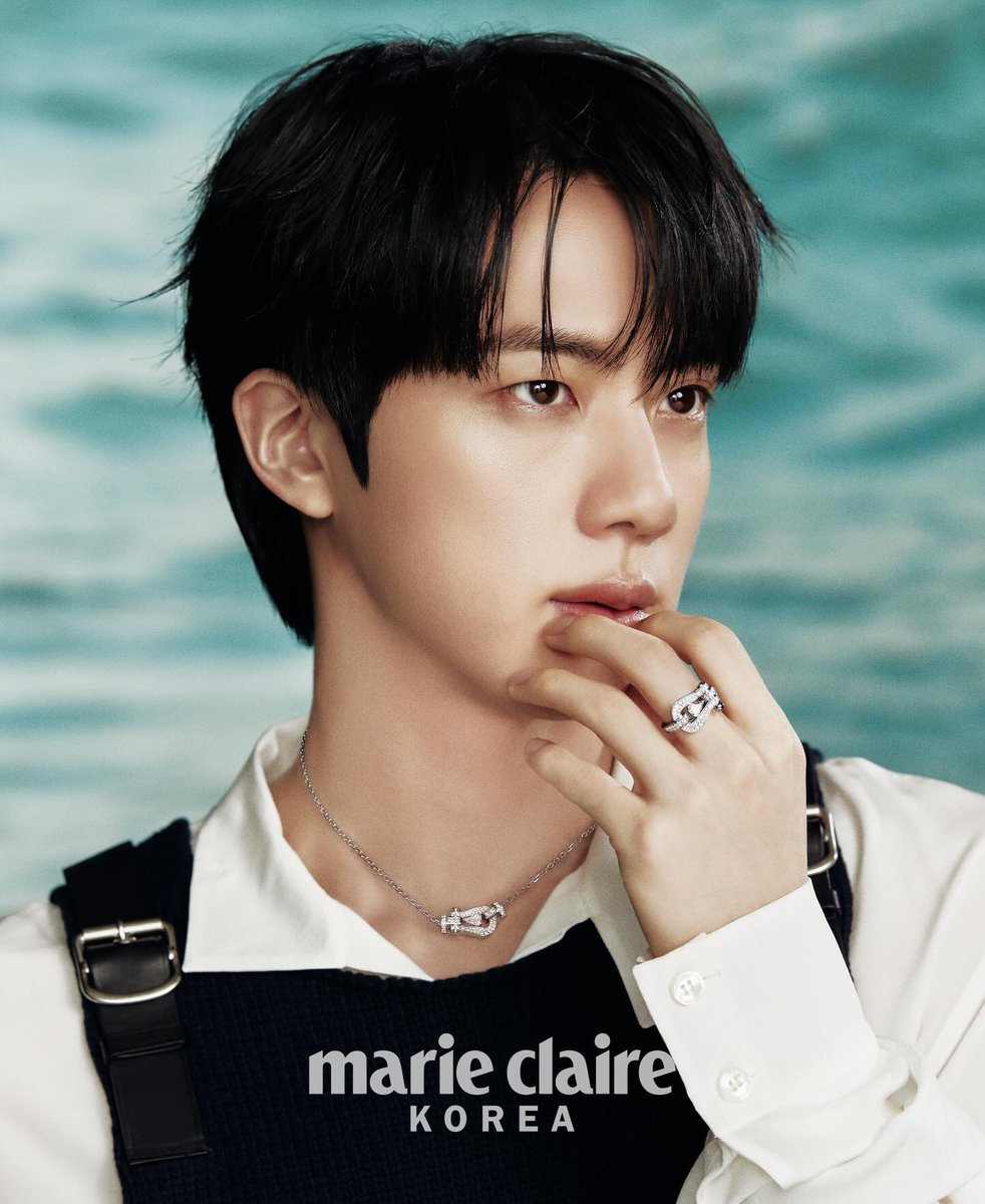 jinnieslamp's tweet photo. MARIE CLAIRE KOREA OFFICIAL

“If you keep hesitating in the face of a challenge, how about thinking of it as just lightly stepping one foot in first? If it does not feel right, you can start something else, with that mindset.”

BTS Jin, who is drawing a new chapter in 2026, delivers messages of challenge and encouragement.

A dazzling crystallization of light and the icon of FRED commemorating its 60th anniversary, the New Force 10 High Jewelry, and a bold yet captivating encounter with Ambassador Jin.
Meet some cuts from that special pictorial now 💜”

JIN FOR MARIE CLAIRE KOREA
#JinxMarieClaire #JinxFREDJewelry 
#FREDJewelry @FREDjewelry
