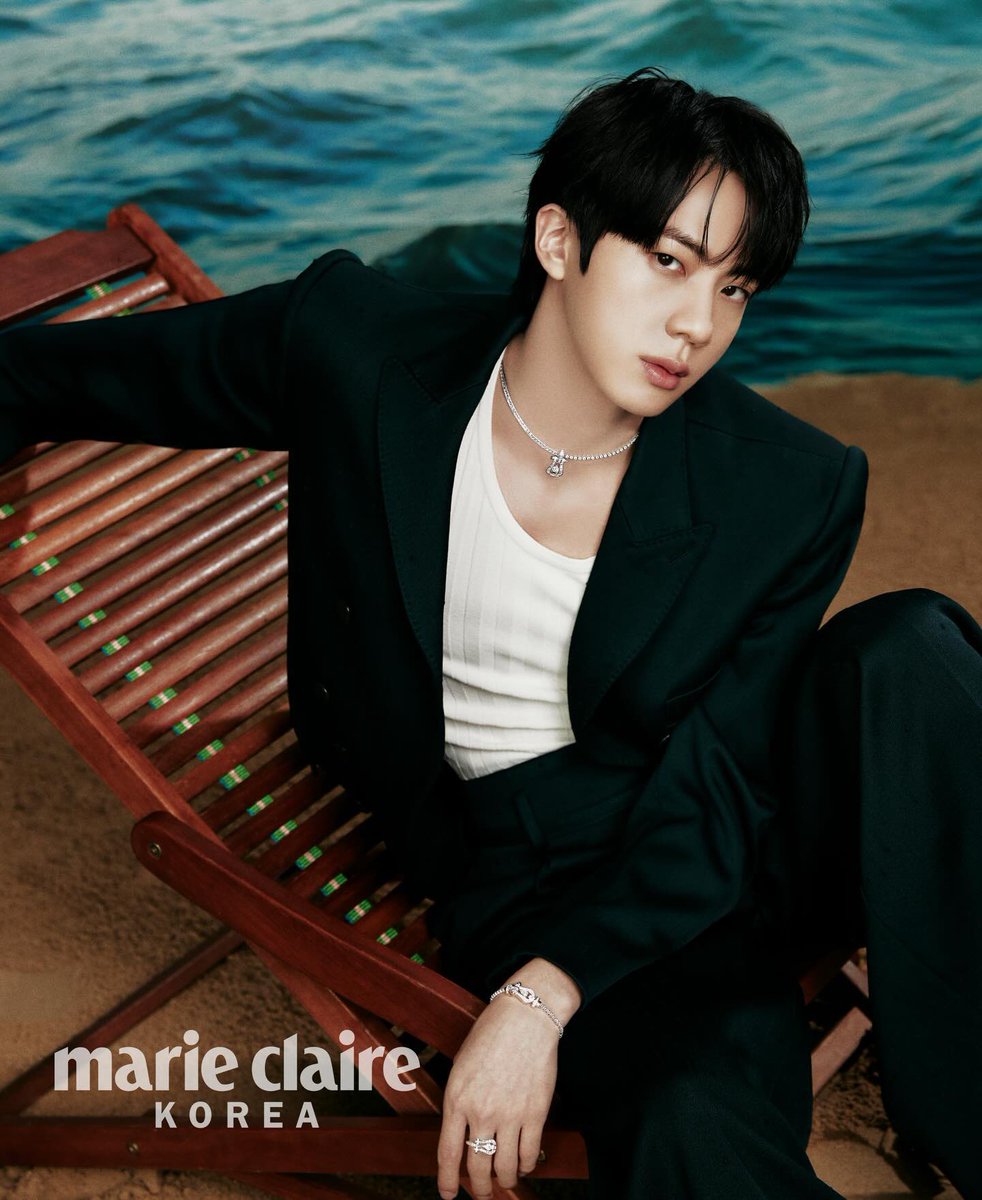 jinnieslamp's tweet photo. MARIE CLAIRE KOREA OFFICIAL

“If you keep hesitating in the face of a challenge, how about thinking of it as just lightly stepping one foot in first? If it does not feel right, you can start something else, with that mindset.”

BTS Jin, who is drawing a new chapter in 2026, delivers messages of challenge and encouragement.

A dazzling crystallization of light and the icon of FRED commemorating its 60th anniversary, the New Force 10 High Jewelry, and a bold yet captivating encounter with Ambassador Jin.
Meet some cuts from that special pictorial now 💜”

JIN FOR MARIE CLAIRE KOREA
#JinxMarieClaire #JinxFREDJewelry 
#FREDJewelry @FREDjewelry