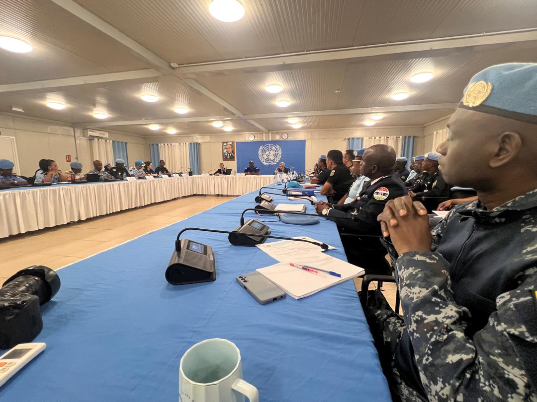 UNPOL_RCA's tweet photo. In #Bangui🇨🇫, the head of #SRS #PD, Ata Yenigun, together with the acting head of @UNPOL #MINUSCA, Contrôleur Général Amadou Fofana, opened the AMS and AOC training session for 31 individual police officers from #MINUSCA. This session is coordinated by Mr. Ata, head of #SRS. https://t.co/D9ENlQxTms