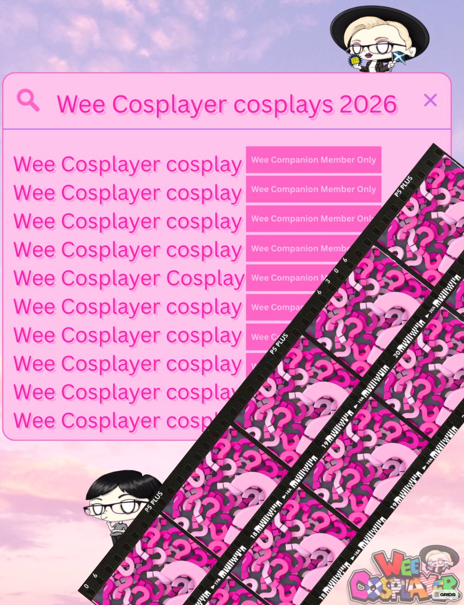 WeeCosplayer's tweet image. Upcoming Cosplans (2026)

Want to be in the know, which cosplays am I doing this year?

Find out by going to my Ko-fi page

(Plans are subject to change if needed)

🎨 Chibi &amp;amp; Logo by @thedandytigerart 

#cosplay #kofi #glasgow #cosplans2026