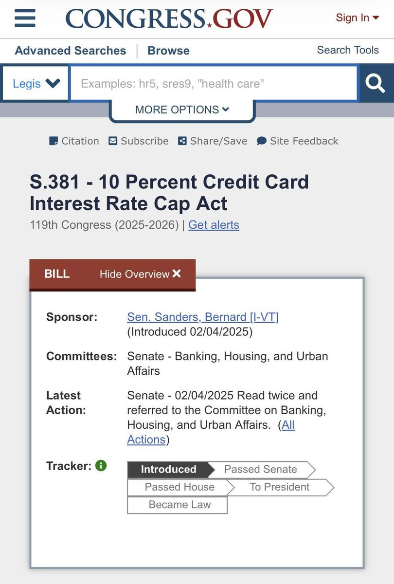 Bernie and AOC wrote legislation to cap credit card interest at 10%.

You'll never believe who is trying to take credit for that.....