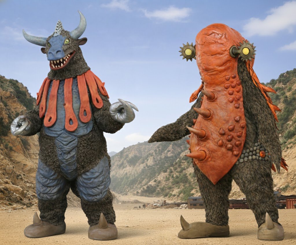 左：超獣「ジャン」
右：超獣「ボキング」
＃ウルトラマンＡ