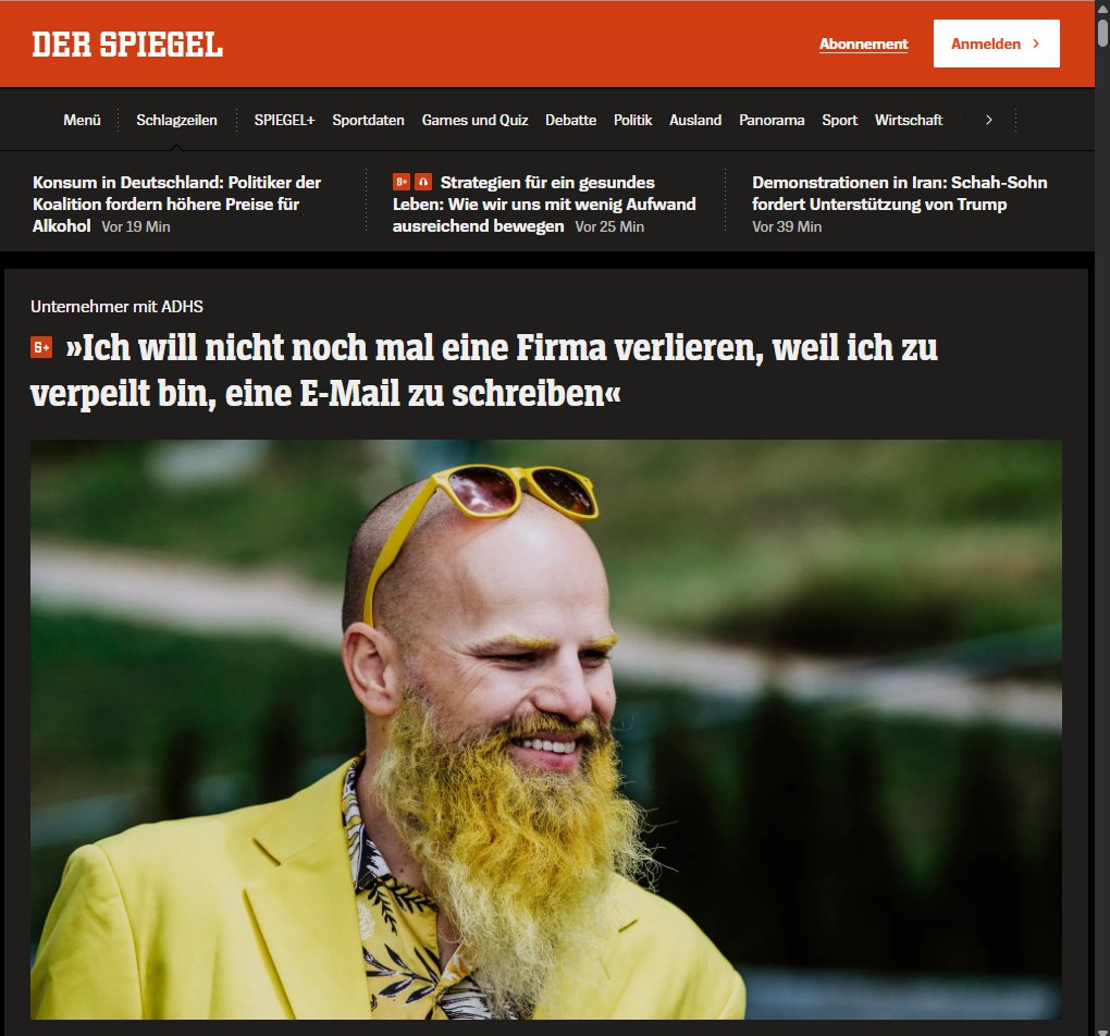 Die <a href="/gulli_com/">GULLI.com</a> Story auf der SPIEGEL Frontpage! Und für alle ohne Spiegel+ Abo im kostenfreien archive.is/2PYB0 Archiv. Zum Original auf
spiegel.de/karriere/adhs-…