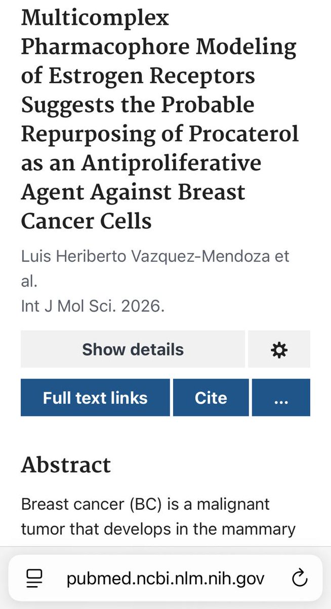 🚀 Primer artículo científico de 2026

📄 Artículo científico:
👉 pubmed.ncbi.nlm.nih.gov/41516337/

🙏 Agradezco profundamente a mi grupo de trabajo en el IPN

💡 Rstas herramientas ya pueden estar a tu alcance.

🎓 Registro a la masterclass gratuita:
👉 pharbiois.com/contacto