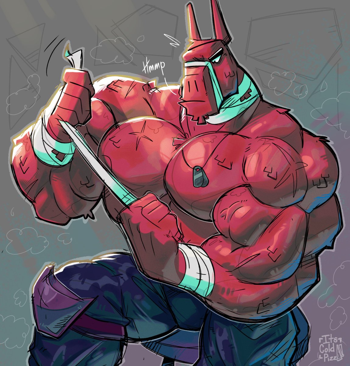 Its_ColdPizzArt's tweet image. lt jhon llama 
yes him being shirtless is very necessary