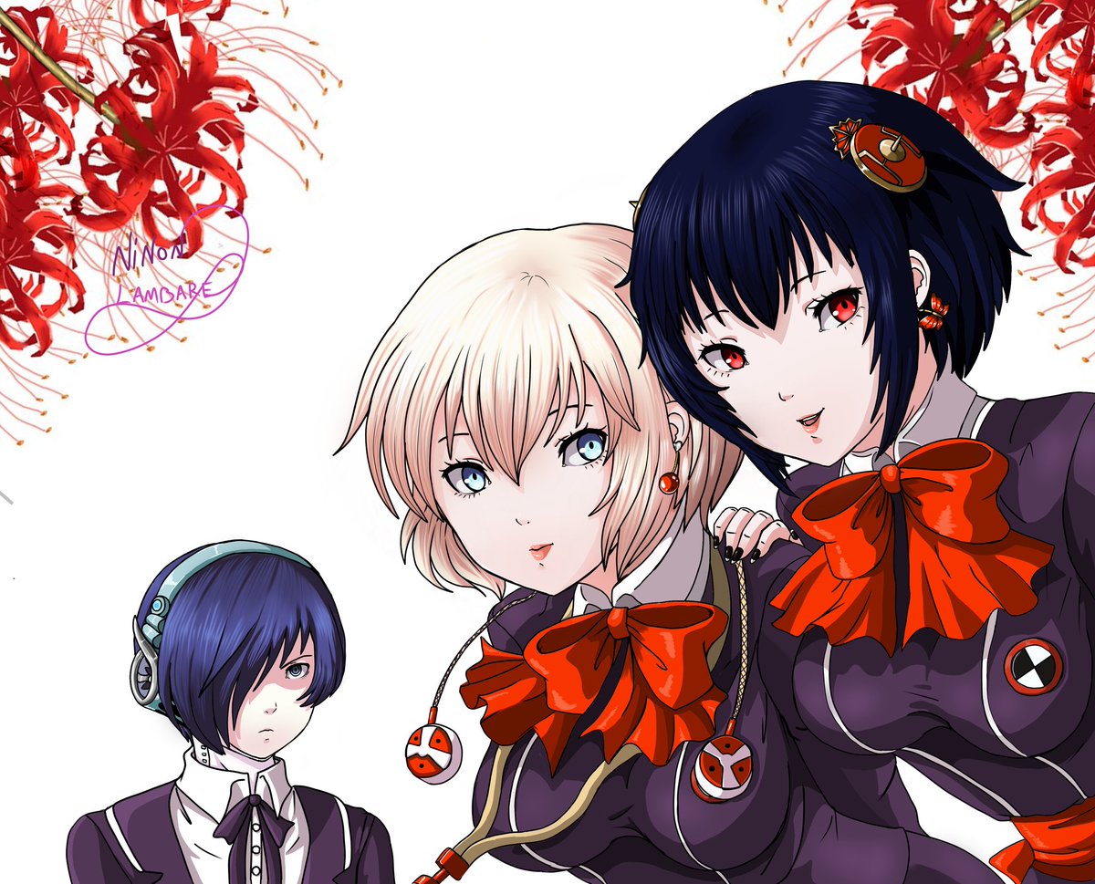 #persona3 #aikoto #metis (Some people asked me to, so I finally got to show you what Metis would look like in Ryoji's place in this alternate world) (Makoto here finally experiences what aigis suffered with Ryoji 🤭)💙Well, I hope you like the drawing and greetings!💛