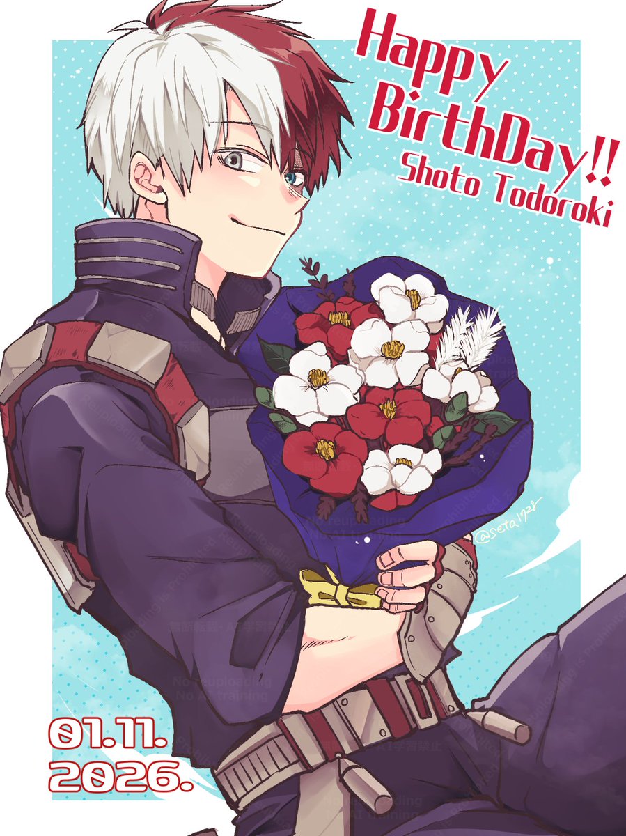 seta1728's tweet image. お誕生日絵見てくれてありがとうございました！今回は夏に描いた飯田くんと少し対っぽくしてみたので並べてみる。