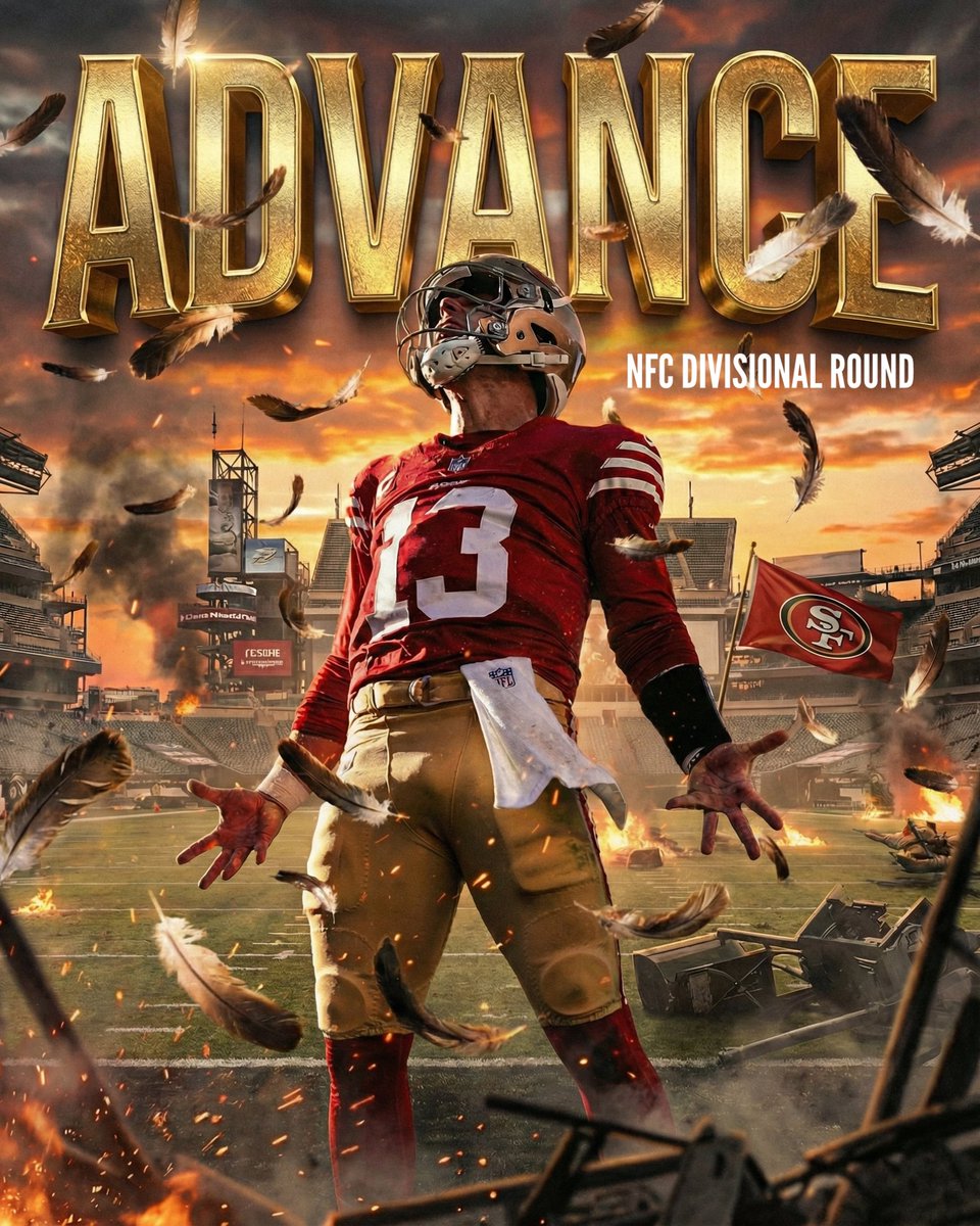 nineralex's tweet image. THE 49ERS ADVANCE TO THE DIVISONAL ROUND