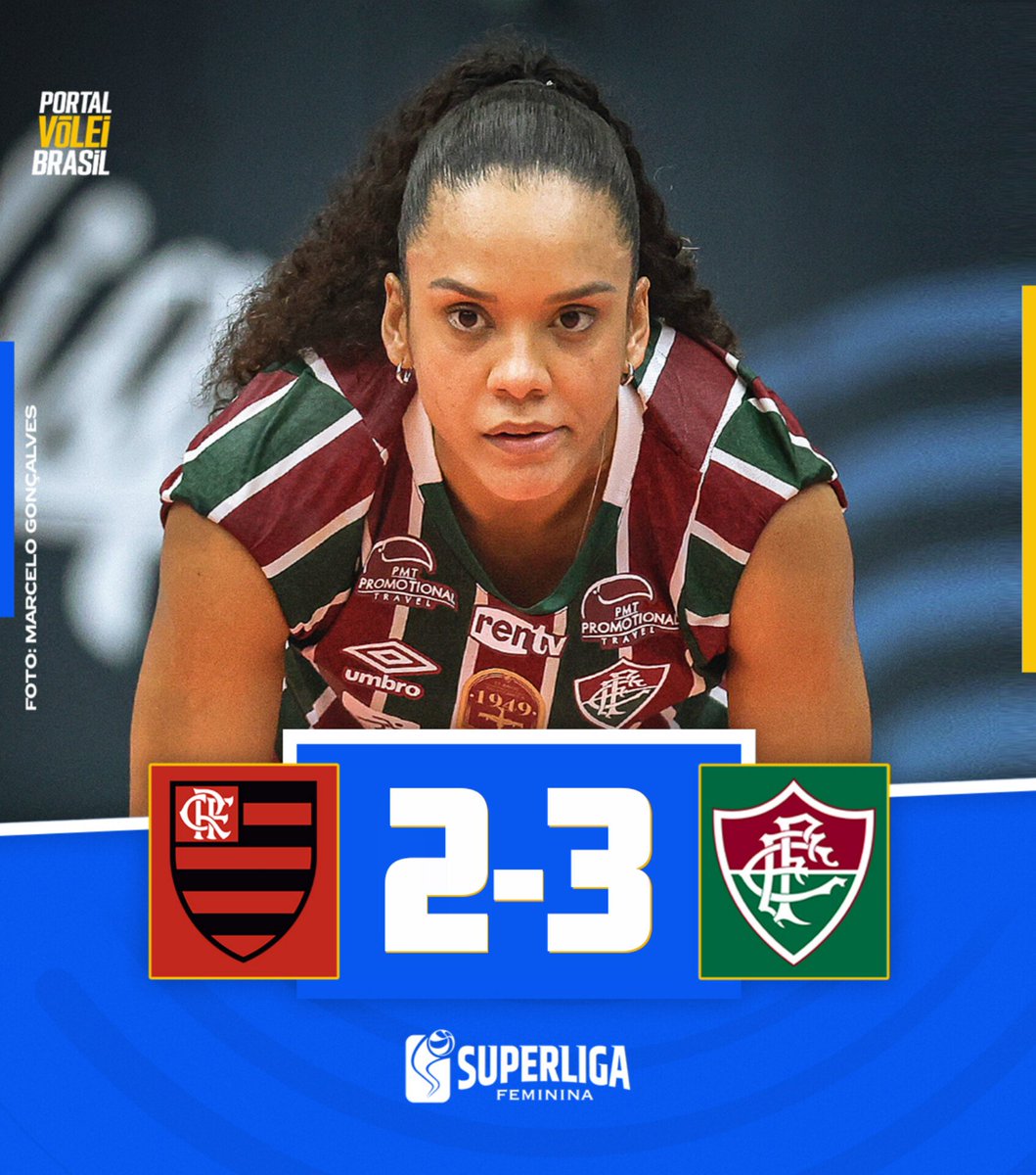 portal_volei's tweet image. ✅ FIM DE JOGO!

🏐 🔴 SESC FLAMENGO 2x3 FLUMINENSE 🟢
➡️ (25x16, 20x25, 22x25, 25x14, 08x15)
🏆 Superliga Feminina | Rodada 02 (Returno)