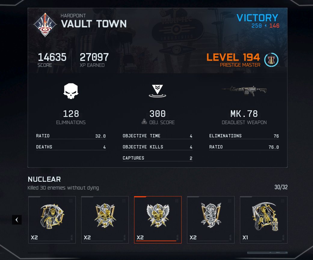 Mdess_'s tweet photo. dropped my quad finally.  90 Kill streak + Double Nuke = Quad Nuke 🥳 https://t.co/wyNXHpAN2y