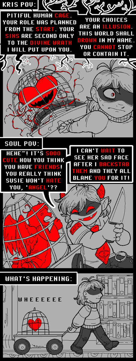 Natalie_Leif's tweet image. It's a matter of perspective. #deltarune #deltarunefanart #fanart #comic #utdr #krisdreemurr