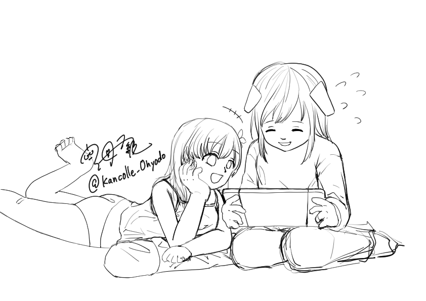 Kancolle_Ohyodo's tweet photo. ゆちゃ ろちゃ
①ちょうど1時間
②1時間+30分
③説明
#艦これ版深夜の真剣お絵描き60分一本勝負
#艦これ版真剣お絵描き60分一本勝負_20260111
#U511 #呂511
捏造部屋着ごめん https://t.co/RQd3IgQZOI