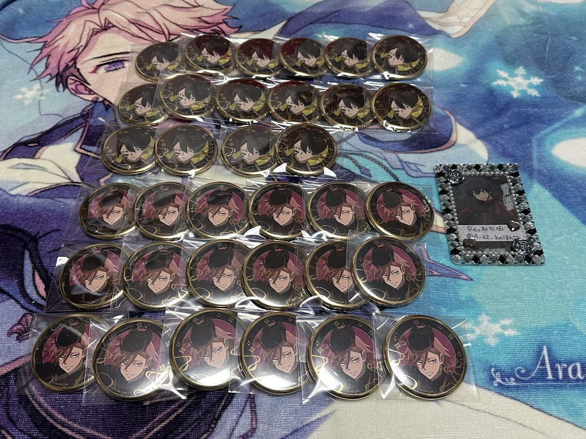 A_62_Knights's tweet photo. 桃源暗鬼 百鬼夜行 アニメイトカフェ アニカフェ 箔押し缶バッジ 交換

譲)花魁坂京夜、無陀野無人

求)同異種 淀川真澄

本日 池袋 手渡し https://t.co/XXzuHkAHw9