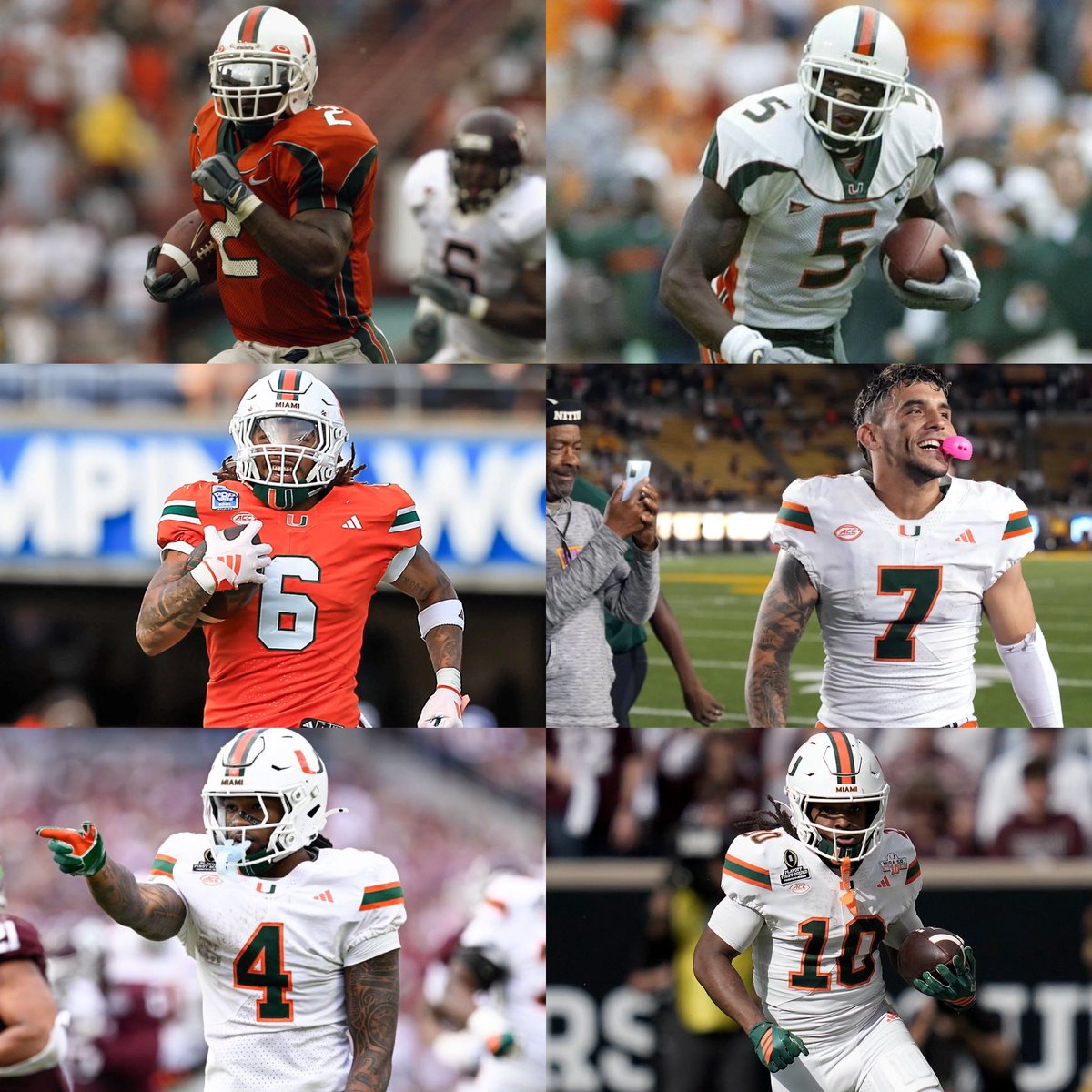 canes_muse's tweet image. Miami RB/WR duos to have 1000+ YDs in a season: 

— Willis McGahee + Andre Johnson (2002) 
— Damien Martinez + Xavier Restrepo (2024) 

And now, Mark Fletcher Jr. and Malachi Toney.