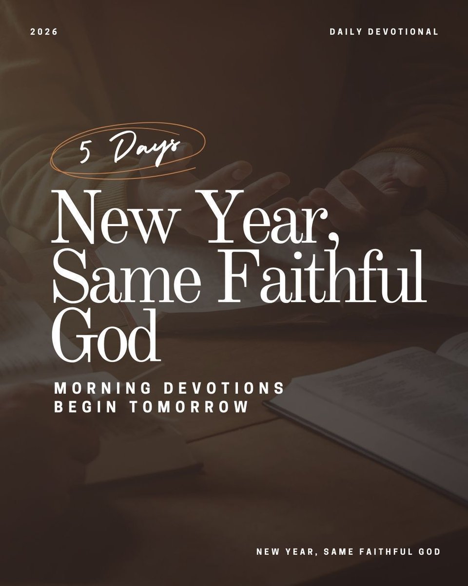spachurch's tweet image. The start of a new year often comes with big resolutions and fresh hopes—
Join us starting tomorrow morning at 6:30am as we discover together how “New Year, Same Faithful God” can shape our hearts, our choices, and our lives.