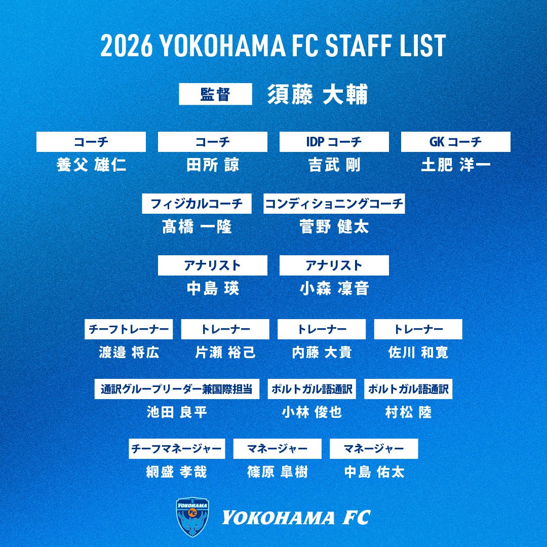 yokohama_fc's tweet image. ／
明治安田Ｊリーグ百年構想リーグ 
トップチーム体制が決定🙌✨
＼

▶詳細はこちらyokohamafc.com/2026/01/12/top…

✅クラブメンバー＆シーズンシート受付中🌟
yokohamafc.com/club-member-20…
✅2026横浜FCスタータークラブ受付中⚽
yokohamafc.com/starterclub/20…

#yokohamafc #横浜FC