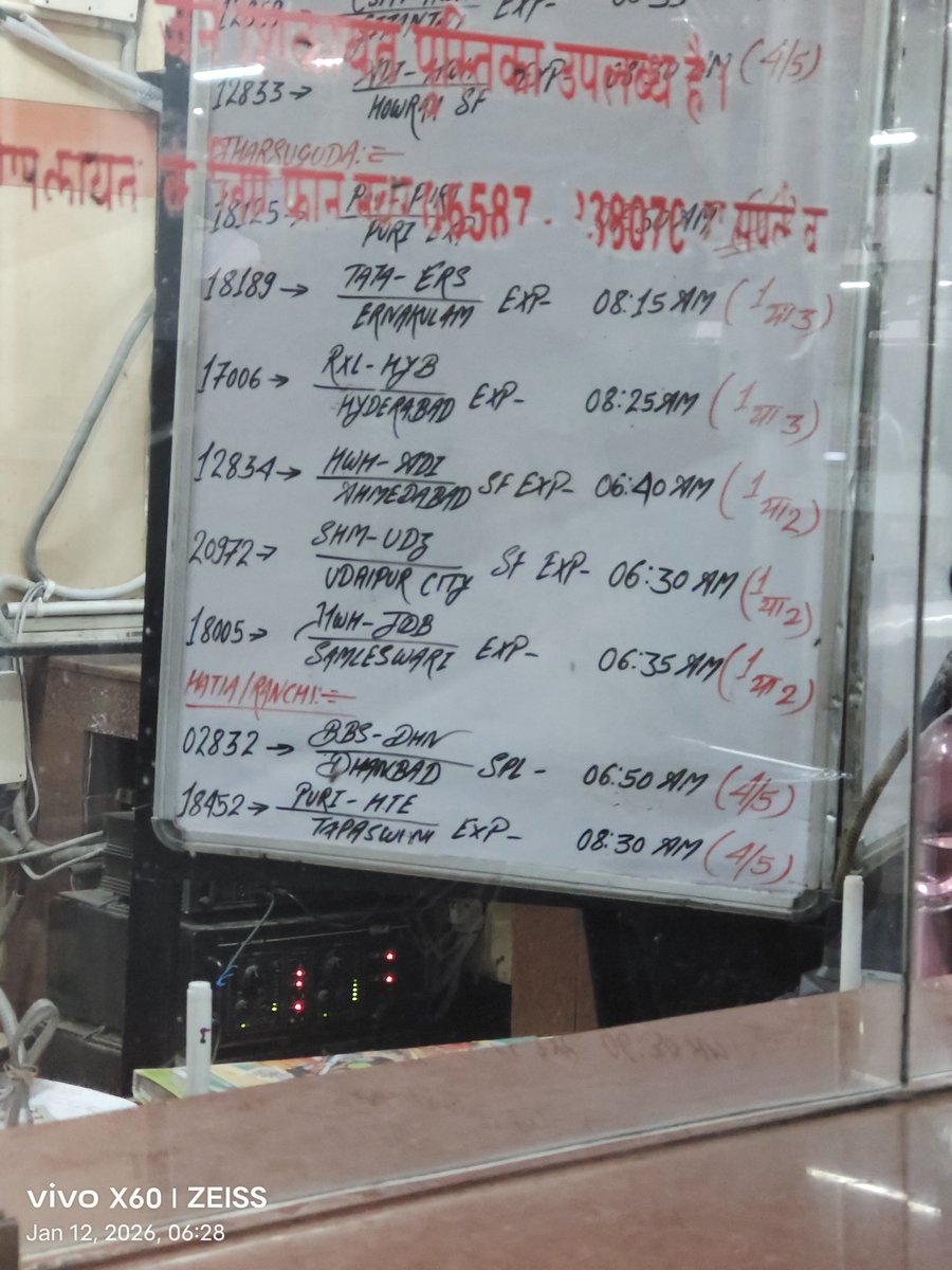 maryrosebaba's tweet photo. It's  6.31 and this railway info board still says train no. 20972 will come at 6.30. and still no clarity abt the platform. is this how indian railways working? @RailMinIndia @PiyushGoyal @RailwaySeva will we hop to platform with the luggage at the last moment? https://t.co/AsbJ0vcSZg