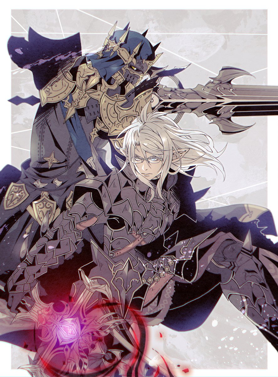 甲冑 to メガネ。
#FF14