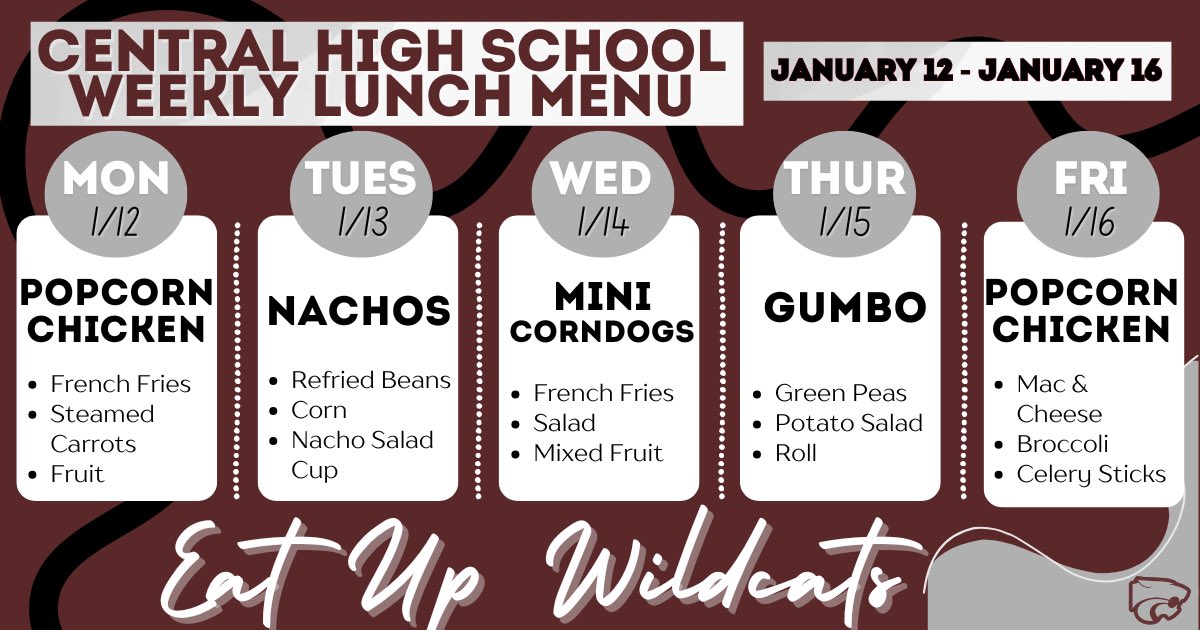 CHSWildcatScoop's tweet photo. This week @ CHS … 1/12
@centralhighbr #WeAreCentral 
#FYPBYF #TheWildcatWay
#bettertodaythanyesterday #chaseyouronepercent #MINDandHEART https://t.co/2it0X0WJ3s