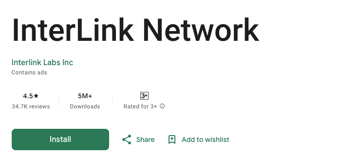 InterLink has officially been updated on Google Play with 5M+ users in just 9 months.
The next milestone is 10M+, and one day, we will reach 1B+ users per day.