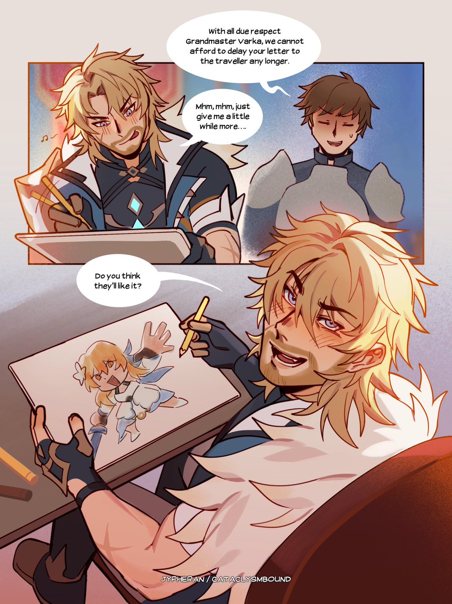 CataclysmBound's tweet image. A gift for the traveller!

#varka #GenshinImpact