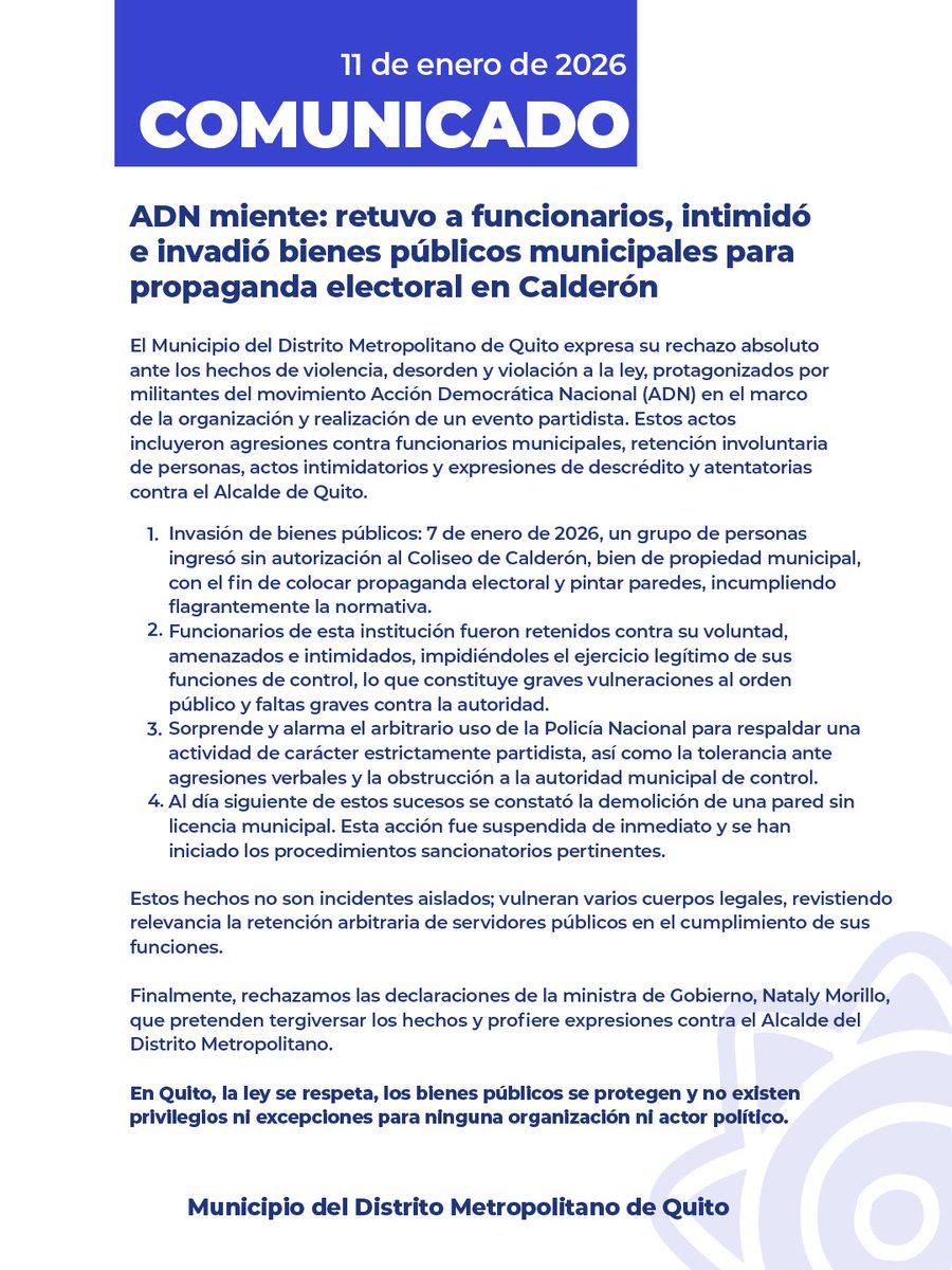MunicipioQuito's tweet image. A la comunidad: