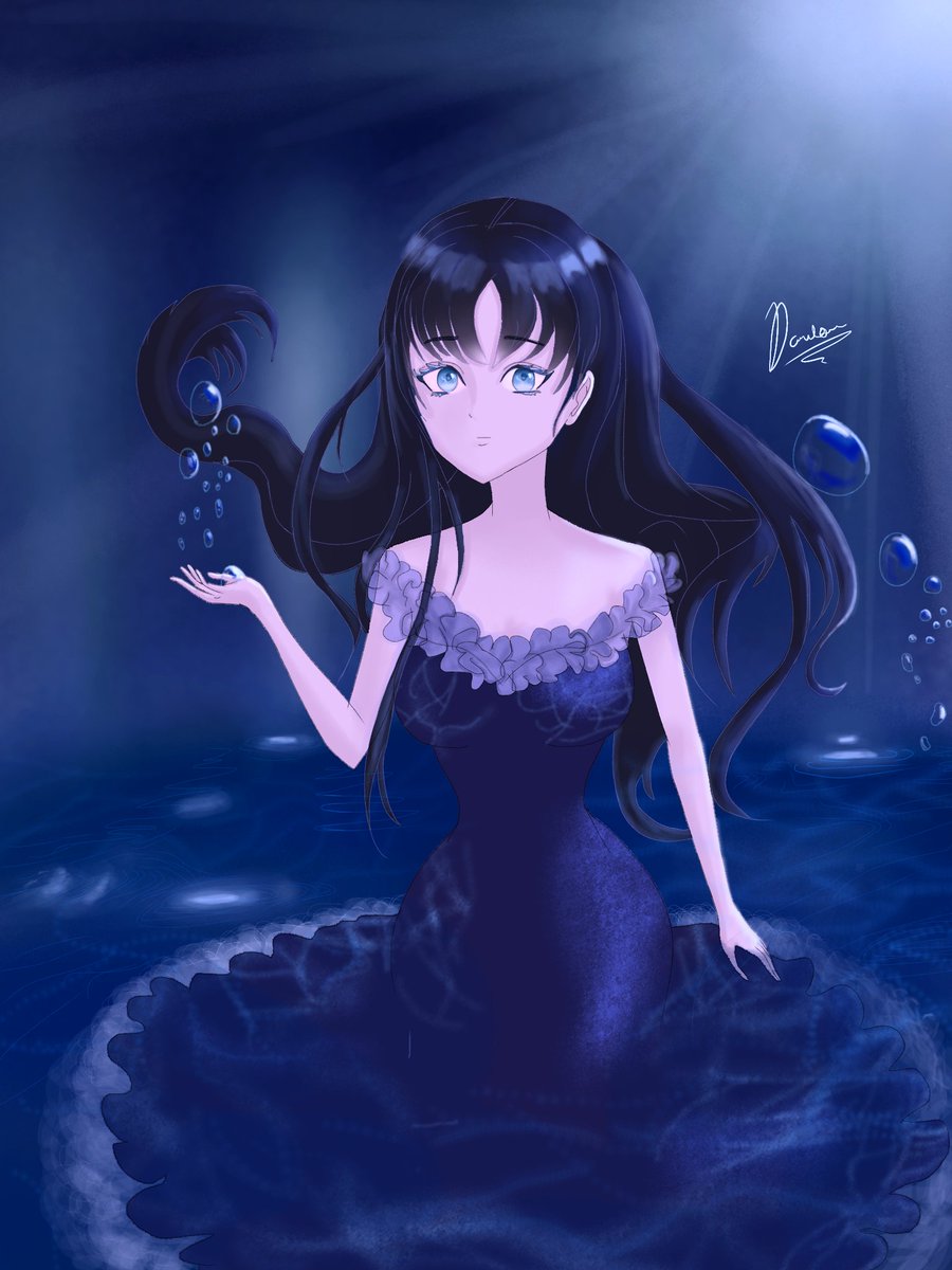 BlogCesi's tweet image. Hi!!! I have finished my OC and I have discovered too many new things about her personality but above all she likes playing with the water. 
Memo: she is afraid of to make new friends. 

#animegirl #anime #paintingart #art
#artwork #dandelioncomms #water
#beautynight