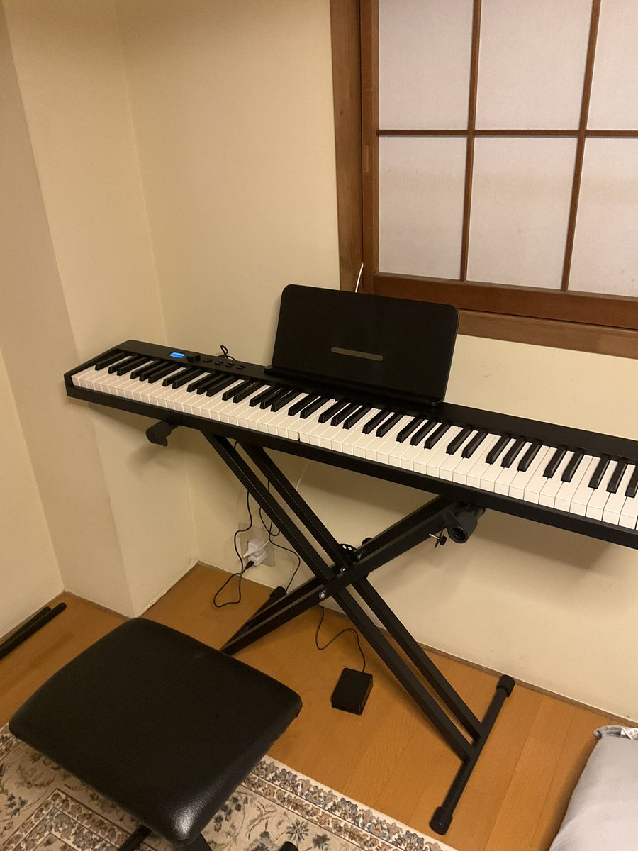 侘び住まいに文化の風が吹き始めた
鍵盤にさわるのは……数十年年ぶり！？