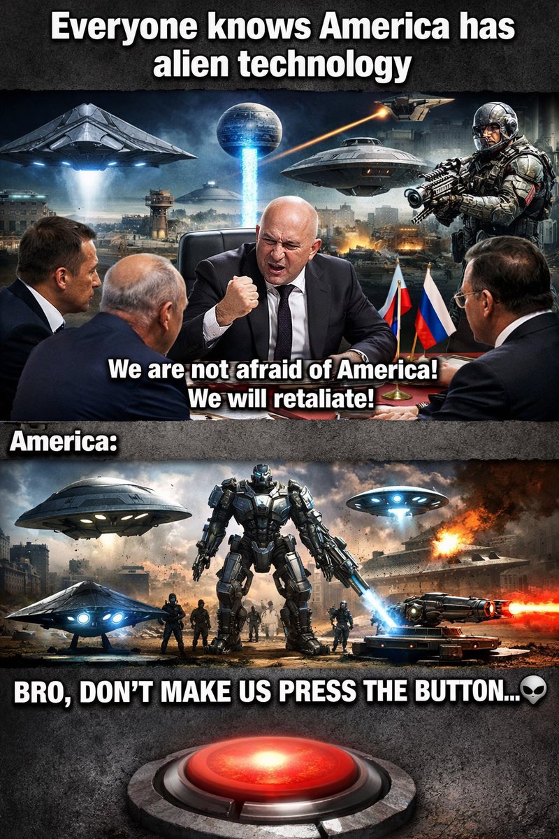 Everyone knows America has Alien technology and they still want to fuck around to find out 😂