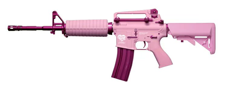 yuuma_gunsou's tweet image. 【🧟‍♂️＜ピンクの銃】  　

　ふと思ったんですが、ピンク色の銃って結構あるな・・・と。（ガンゲイルオンラインが有名ですが） 　
　ということで調べてみました！（G&amp;amp;Gが多い）

　G&amp;amp;G　FemmeFatale16
　G&amp;amp;G　PS90(P90) PINK　
　G&amp;amp;G　FF26 BlowBack ピンク
　G&amp;amp;G　FAR9 Pink…