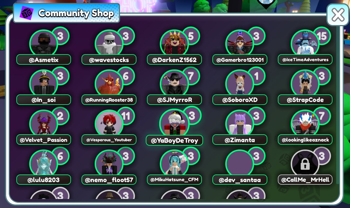 🎨Our community can submit custom booth and protector designs on our discord! Some talented members are selected and get them featured in game! 

Only people who own their card can get their designs! This gets them more sales, a cool badge on their card and flex rights 💪#Roblox