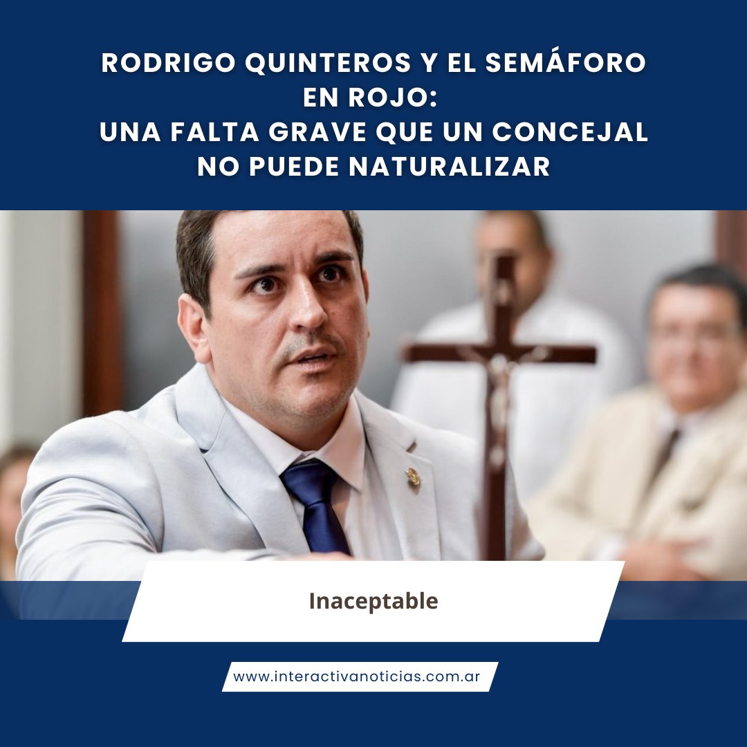 Rodrigo Quinteros y el semáforo en rojo: Una falta grave que un concejal no puede naturalizar #Salta

interactivanoticias.com.ar/rodrigo-quinte…