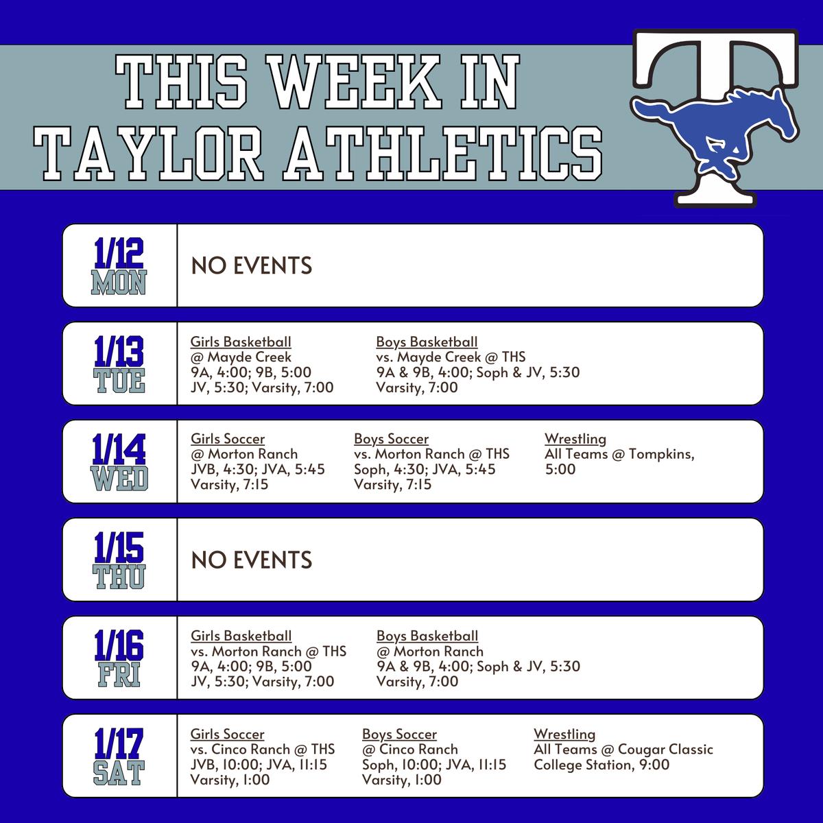 Taylor Athletics (Katy ISD) tweet media