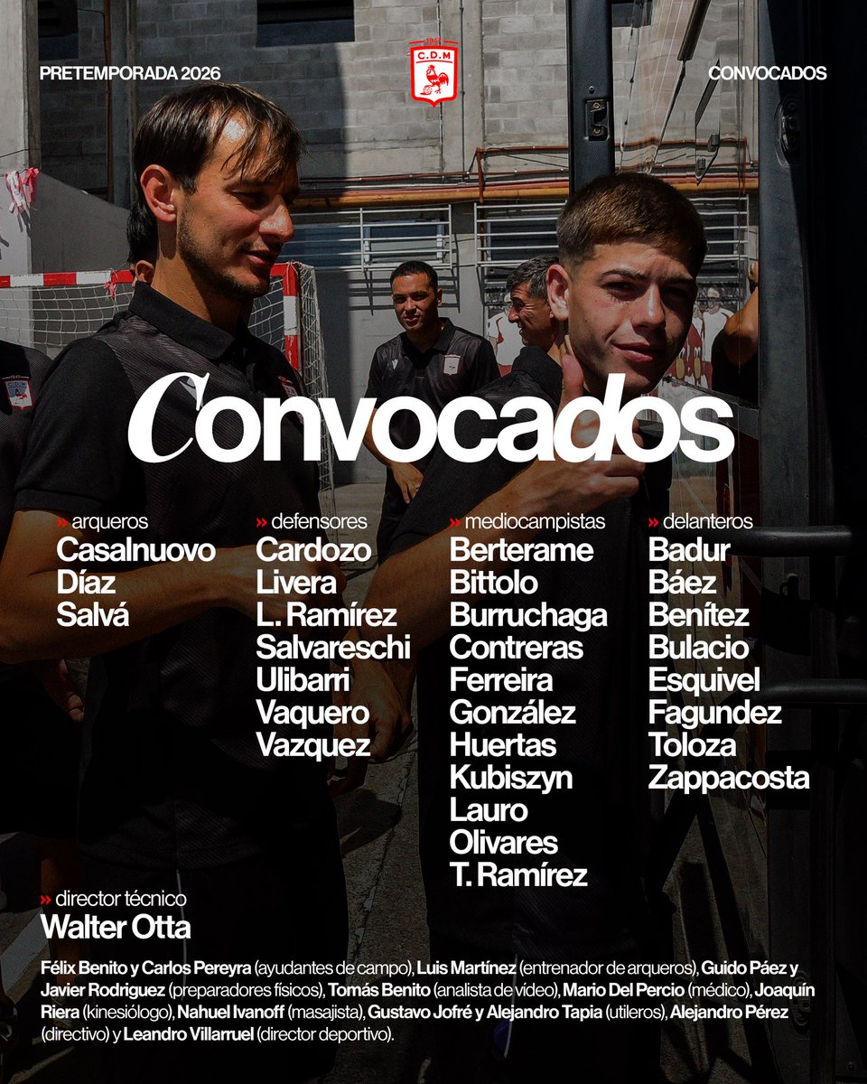 📋 Convocados – Pretemporada 2026

Esta es la delegación del Club Deportivo Morón que se encuentra en Villa Elisa, Entre Ríos, donde realizará los trabajos de preparación para la próxima temporada. 

#SomosElOeste🐓