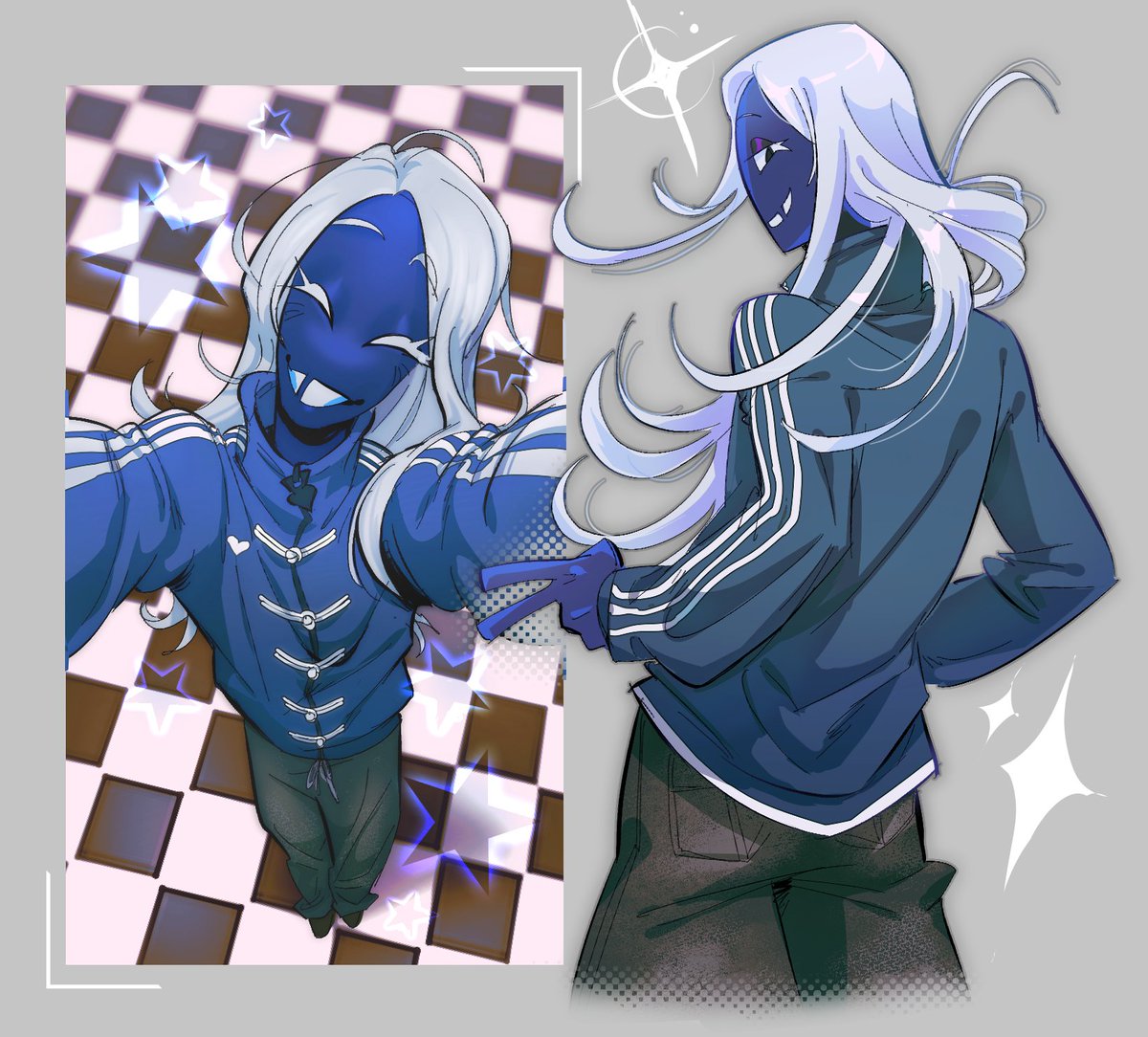 almguav's tweet photo. rouxls in that adidas jacket 🥶 #DELTARUNE https://t.co/Os3OB8N5rS