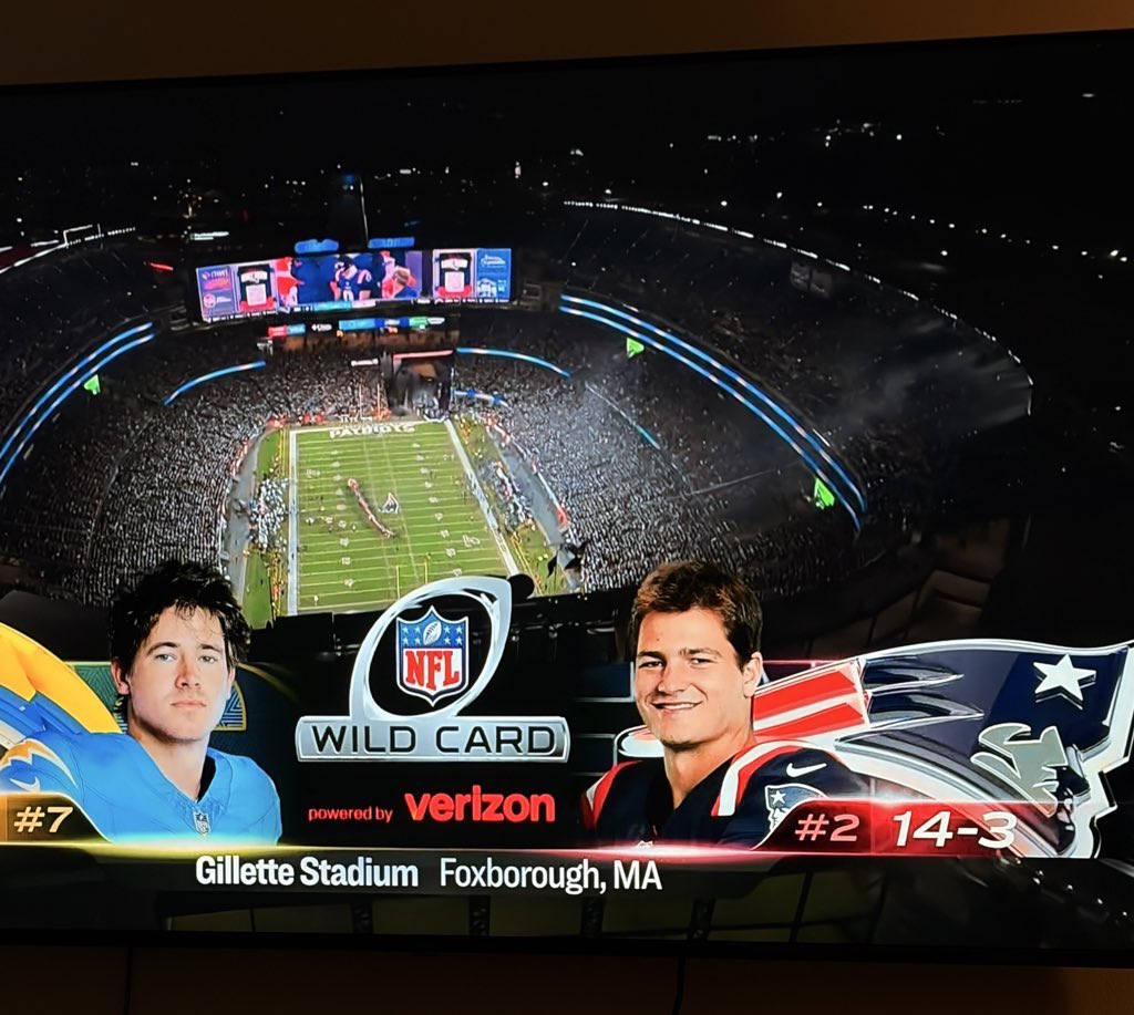 ReggieWade's tweet image. This Justin Herbert and Drake Maye graphic looks like a Disney Channel promo for a show about rambunctious stepbrothers.