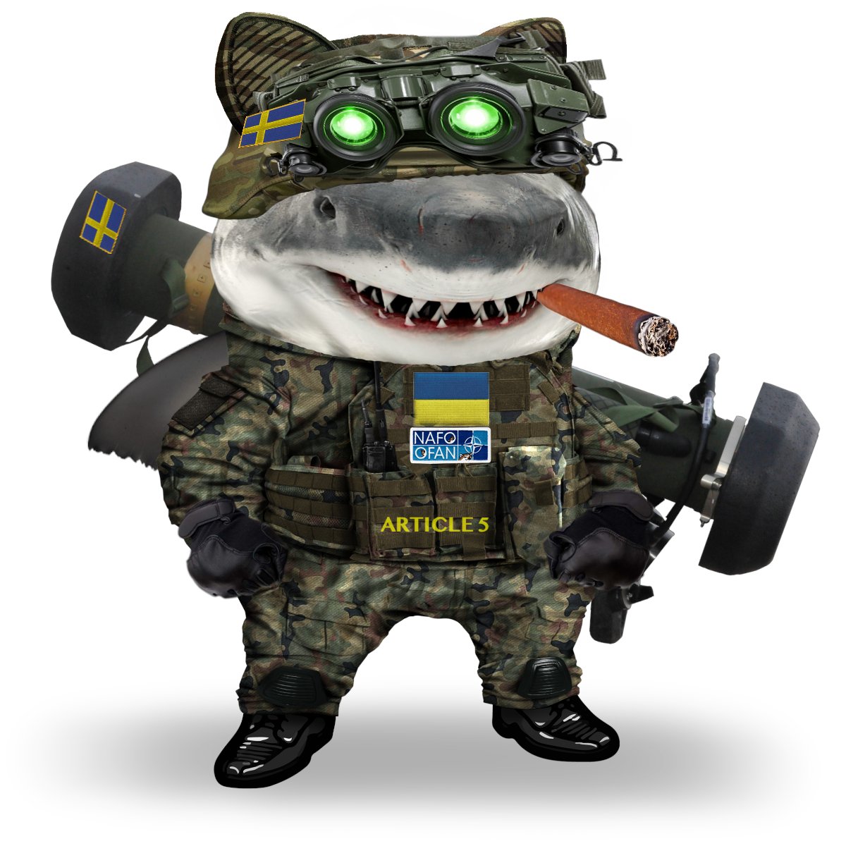 Fella for <a href="/SeaPas/">SeaPas</a> sponsored by <a href="/BlackWolfDNA/">Wolf & Jokers Inc 🇦🇺</a> 

Welcome new member of NAFO sharks division!

<a href="/Official_NAFO/">North Atlantic Fella Organization</a> <a href="/ky_painter/">KY Painter</a> #NAFO #NAFOfellas