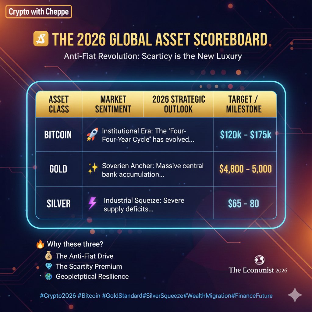 🚀 THE TRIUMPH OF HARD ASSETS: 2026 IS HERE 🚀 The financial landscape has  shifted. As The Economist highlights, we are no longer just watching a  market rally—we are witnessing a tectonic