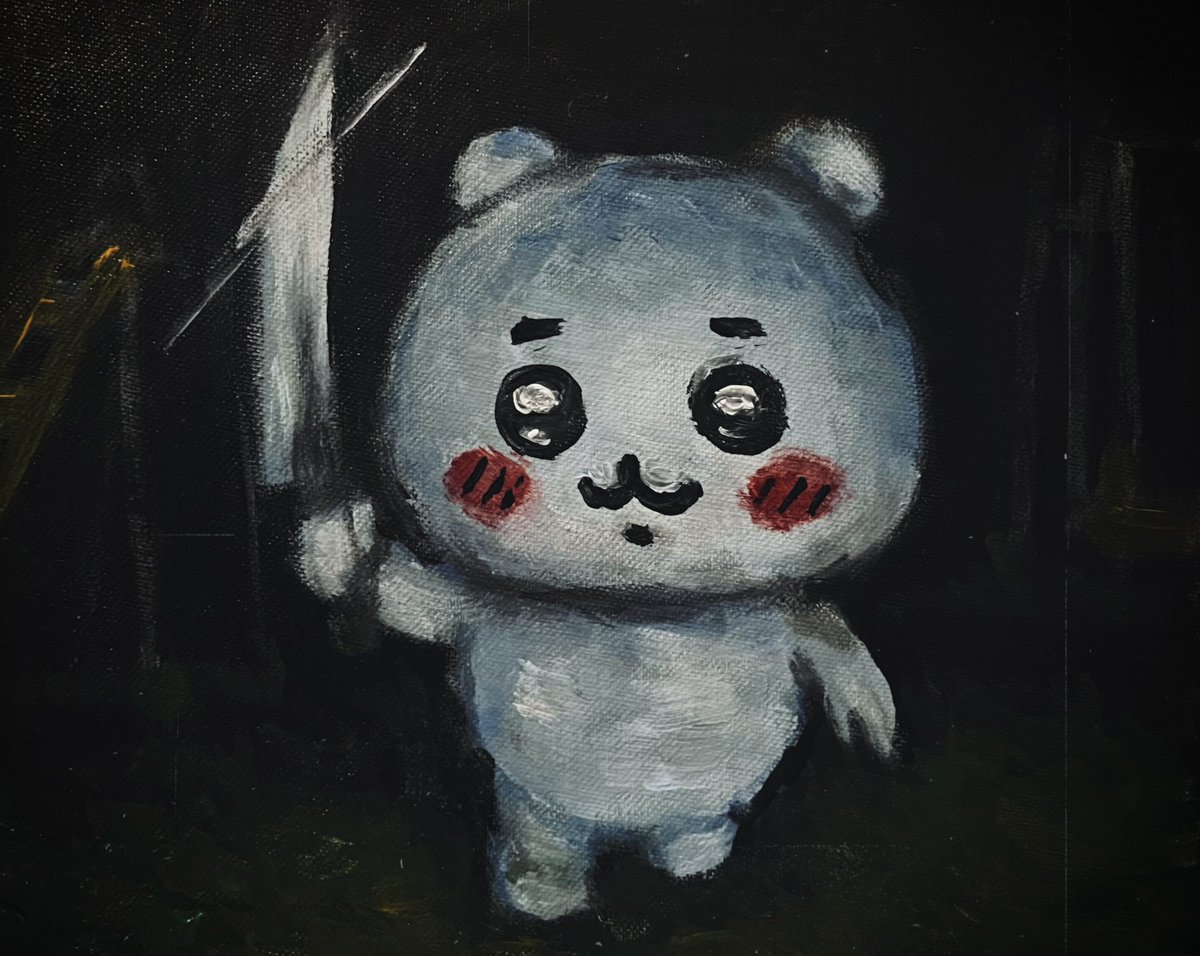FrPunkjack's tweet image. Chiikawa analog horror painting