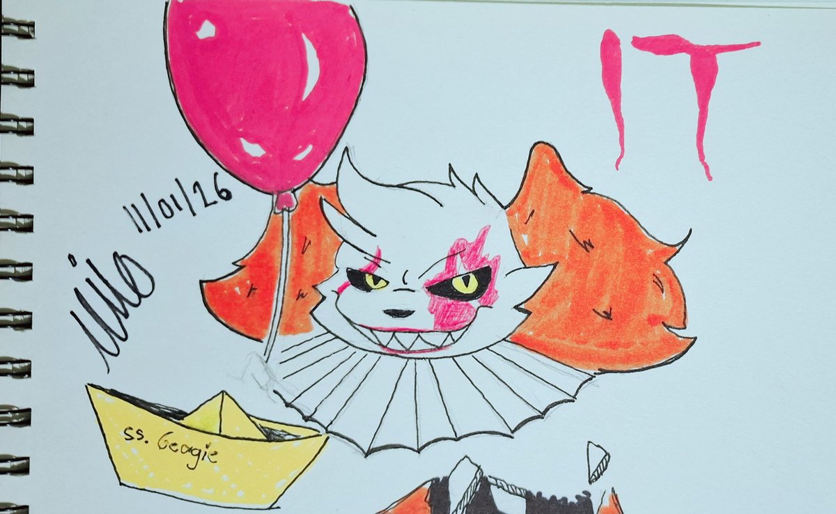 Smile it's something special. 🎈✨️
#DerryAU #Dogday #ITWelcomeToDerry #fanart #drawing #pennywise 
<a href="/DarthVampire7/">𝘿𝙖𝙧𝙩𝙝𝙑𝙖𝙢𝙥𝙞𝙧𝙚</a> <a href="/ReViolett/">Violett_Re</a>