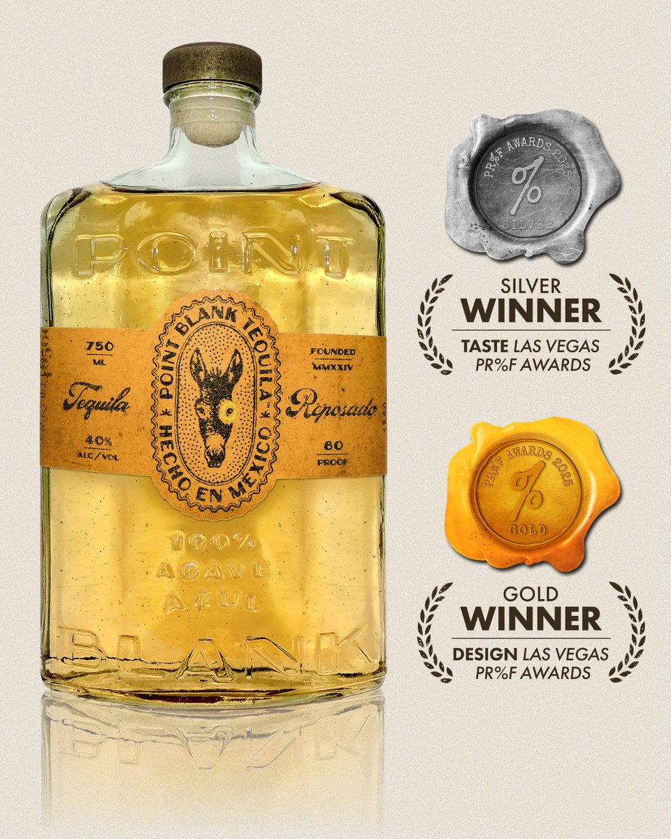 The 2025 PR%F Awards results are official, and Point Blank Reposado just locked in its status. With a Silver Medal for our 87-point taste and a Gold Medal for Design, we’ve crafted a dual-threat masterpiece that commands the room. From the score to the silhouette, we don’t miss.