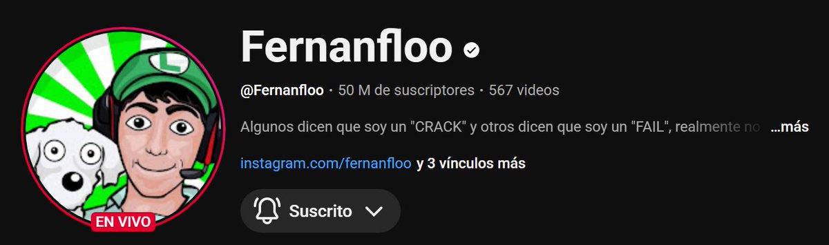 Fernanfloo acaba de llegar a los 50 millones de suscriptores y se la pela porque está jugando mobile legends con su esposa.

Simplemente, el GOAT. 🐐🐐🐐🐐